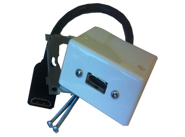 ELKO Senterplate HDMI 1.4  10cm kabel 1 x HDMI 1.4 - EL.6906804